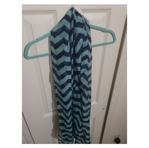 Blue Chevron Scarf